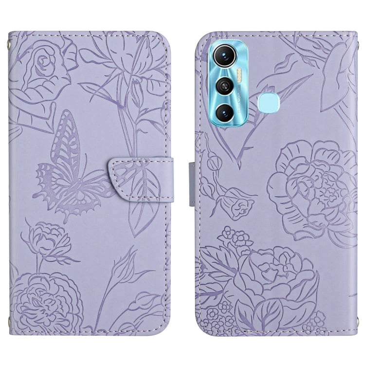 HT03 Cassa del telefono di cuoio di vibrazione impressa farfalla di sensibilità della pelle, For Infinix Hot 10, For Infinix Hot 10i/Smart 5 Pro, For Infinix Hot 10s/10T, For Infinix Hot 11