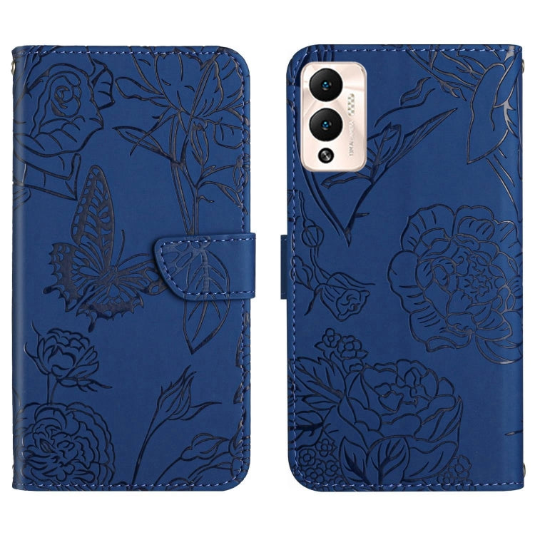HT03 Cassa del telefono di cuoio di vibrazione impressa farfalla di sensibilità della pelle, For Infinix Hot 11s, For Infinix Hot 12, For Infinix Hot 12 Play, For Infinix Hot 12i