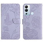 HT03 Cassa del telefono di cuoio di vibrazione impressa farfalla di sensibilità della pelle, For Infinix Hot 11s, For Infinix Hot 12, For Infinix Hot 12 Play, For Infinix Hot 12i