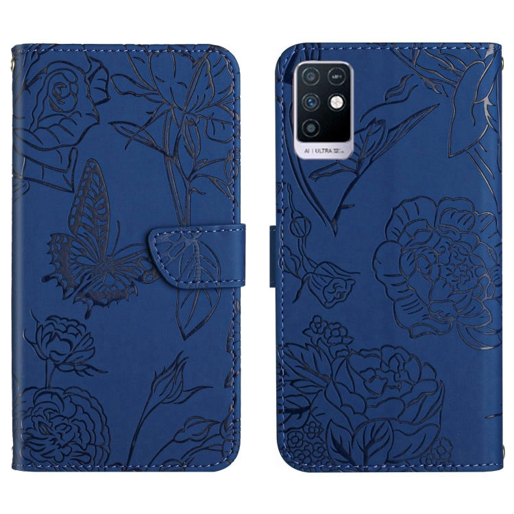 HT03 Cassa del telefono di cuoio di vibrazione impressa farfalla di sensibilità della pelle, For Infinix Note 10, For Infinix Note 10 Pro, For Infinix Note 11, For Infinix Note 11 Pro