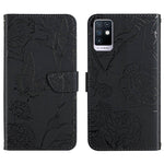 HT03 Cassa del telefono di cuoio di vibrazione impressa farfalla di sensibilità della pelle, For Infinix Note 10, For Infinix Note 10 Pro, For Infinix Note 11, For Infinix Note 11 Pro