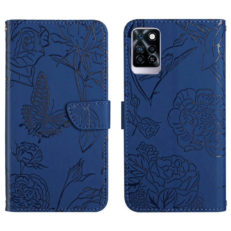 HT03 Cassa del telefono di cuoio di vibrazione impressa farfalla di sensibilità della pelle, For Infinix Note 10, For Infinix Note 10 Pro, For Infinix Note 11, For Infinix Note 11 Pro