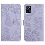 HT03 Cassa del telefono di cuoio di vibrazione impressa farfalla di sensibilità della pelle, For Infinix Note 10, For Infinix Note 10 Pro, For Infinix Note 11, For Infinix Note 11 Pro