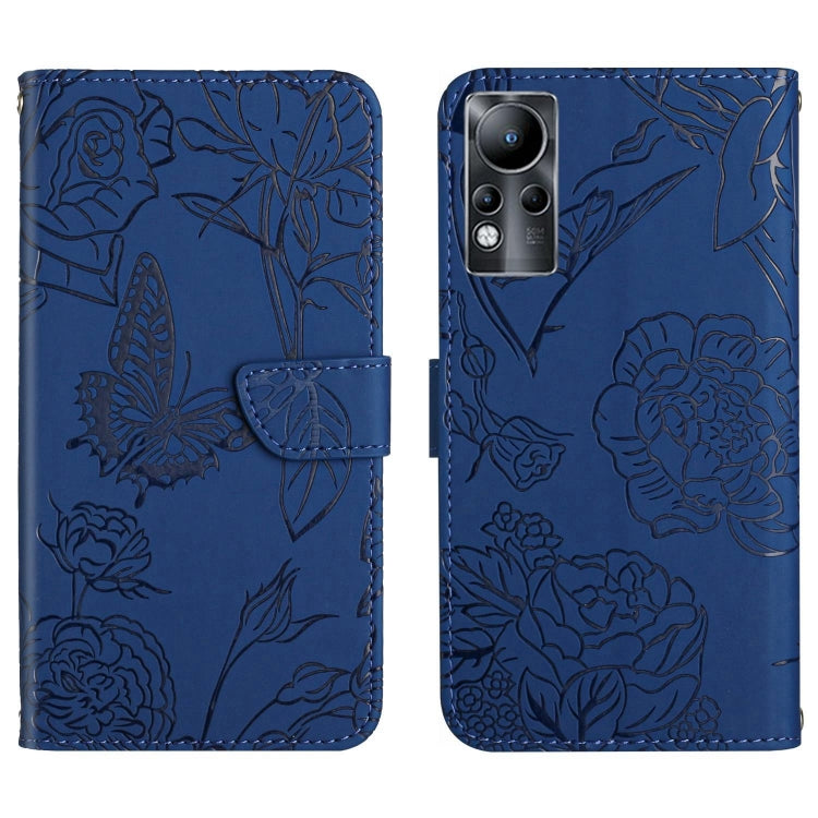 HT03 Cassa del telefono di cuoio di vibrazione impressa farfalla di sensibilità della pelle, For Infinix Note 10, For Infinix Note 10 Pro, For Infinix Note 11, For Infinix Note 11 Pro
