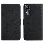 HT03 Cassa del telefono di cuoio di vibrazione impressa farfalla di sensibilità della pelle, For Infinix Note 10, For Infinix Note 10 Pro, For Infinix Note 11, For Infinix Note 11 Pro