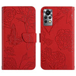 HT03 Cassa del telefono di cuoio di vibrazione impressa farfalla di sensibilità della pelle, For Infinix Note 10, For Infinix Note 10 Pro, For Infinix Note 11, For Infinix Note 11 Pro