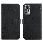 HT03 Cassa del telefono di cuoio di vibrazione impressa farfalla di sensibilità della pelle, For Infinix Note 10, For Infinix Note 10 Pro, For Infinix Note 11, For Infinix Note 11 Pro