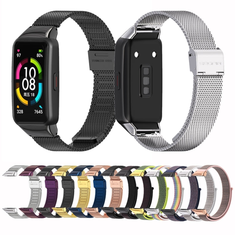 Cinturino per orologio in nylon traspirante Mijobs, For Huawei Band 6 / Honor Band 6