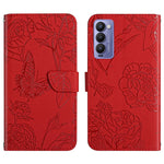HT03 Cassa del telefono di cuoio di vibrazione impressa farfalla di sensibilità della pelle, For Tecno Camon 17 Pro, For Tecno Camon 17P, For Tecno Camon 18i, For Tecno Camon 18 P