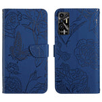 HT03 Cassa del telefono di cuoio di vibrazione impressa farfalla di sensibilità della pelle, For Tecno Camon 19 4G, For Tecno Camon 19 Pro 4G, For Tecno Pova 2, For Tecno Spark 8
