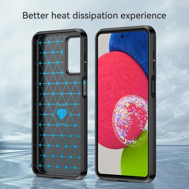 Custodia per telefono TPU in fibra di carbonio con trama spazzolata, For Samsung Galaxy M13 5G, For Motorola Moto G Stylus 5G 2022