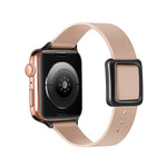 Cinturino magnetico con fibbia quadrata nera per Apple Watch Series, 7 45mm / 6&SE&5&4 44mm / 3&2&1 42mm, 7 41mm / 6&SE&5&4 40mm / 3&2&1 38mm