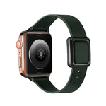 Cinturino magnetico con fibbia quadrata nera per Apple Watch Series, 7 45mm / 6&SE&5&4 44mm / 3&2&1 42mm, 7 41mm / 6&SE&5&4 40mm / 3&2&1 38mm