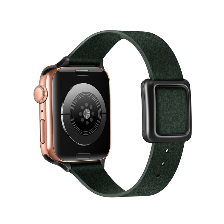 Cinturino magnetico con fibbia quadrata nera per Apple Watch Series, 7 45mm / 6&SE&5&4 44mm / 3&2&1 42mm, 7 41mm / 6&SE&5&4 40mm / 3&2&1 38mm