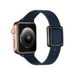 Cinturino magnetico con fibbia quadrata nera per Apple Watch Series, 7 45mm / 6&SE&5&4 44mm / 3&2&1 42mm, 7 41mm / 6&SE&5&4 40mm / 3&2&1 38mm