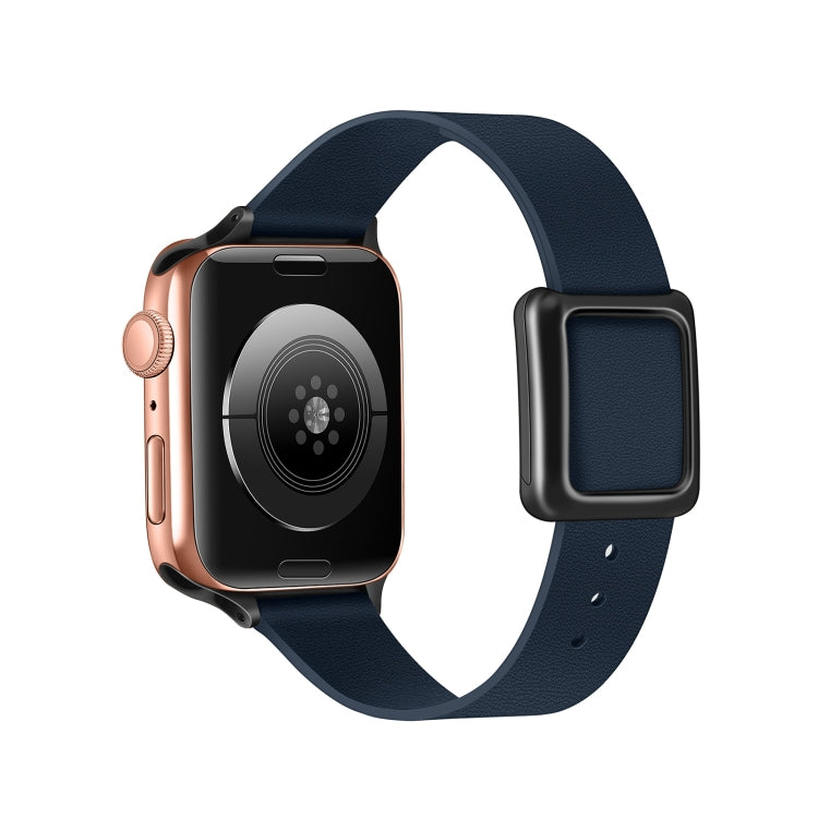 Cinturino magnetico con fibbia quadrata nera per Apple Watch Series, 7 45mm / 6&SE&5&4 44mm / 3&2&1 42mm, 7 41mm / 6&SE&5&4 40mm / 3&2&1 38mm