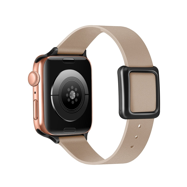 Cinturino magnetico con fibbia quadrata nera per Apple Watch Series, 7 45mm / 6&SE&5&4 44mm / 3&2&1 42mm, 7 41mm / 6&SE&5&4 40mm / 3&2&1 38mm