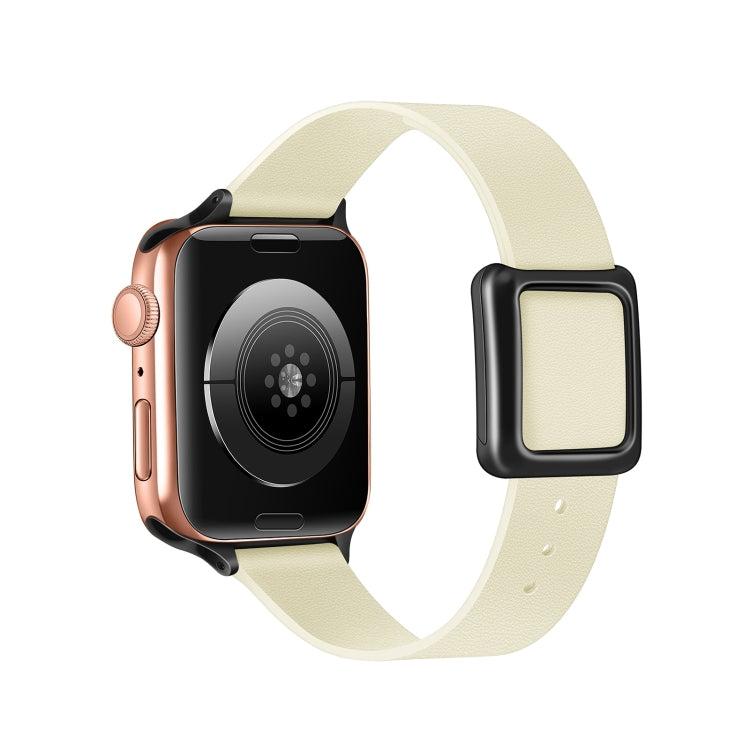 Cinturino magnetico con fibbia quadrata nera per Apple Watch Series, 7 45mm / 6&SE&5&4 44mm / 3&2&1 42mm, 7 41mm / 6&SE&5&4 40mm / 3&2&1 38mm