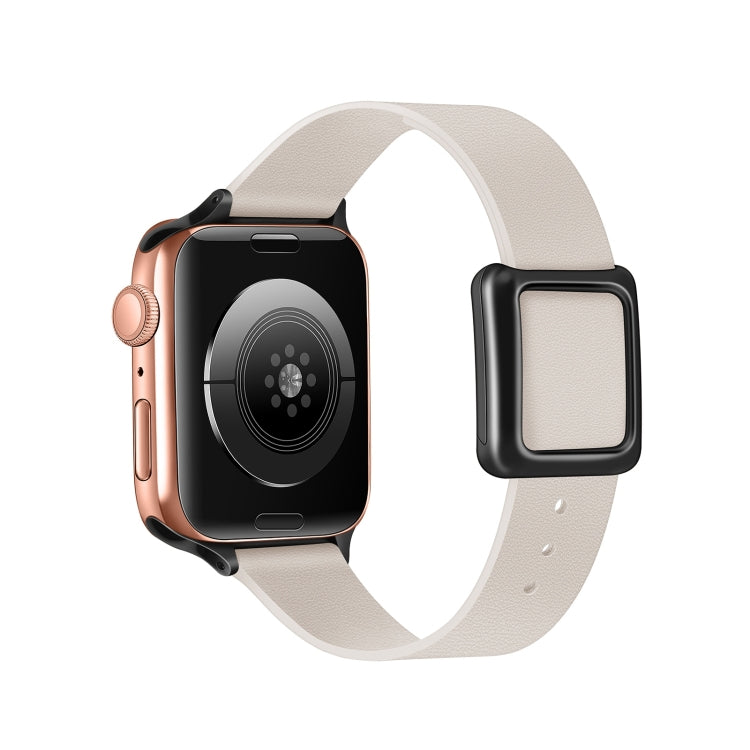 Cinturino magnetico con fibbia quadrata nera per Apple Watch Series, 7 45mm / 6&SE&5&4 44mm / 3&2&1 42mm, 7 41mm / 6&SE&5&4 40mm / 3&2&1 38mm