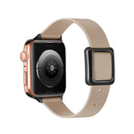 Cinturino magnetico con fibbia quadrata nera per Apple Watch Series, 7 45mm / 6&SE&5&4 44mm / 3&2&1 42mm, 7 41mm / 6&SE&5&4 40mm / 3&2&1 38mm