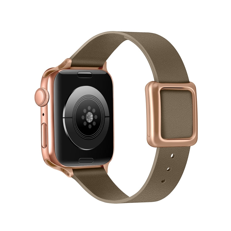 Cinturino magnetico con fibbia quadrata in oro rosa per la serie Apple Watch, 7 45mm / 6&SE&5&4 44mm / 3&2&1 42mm, 7 41mm / 6&SE&5&4 40mm / 3&2&1 38mm