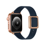 Cinturino magnetico con fibbia quadrata in oro rosa per la serie Apple Watch, 7 45mm / 6&SE&5&4 44mm / 3&2&1 42mm, 7 41mm / 6&SE&5&4 40mm / 3&2&1 38mm