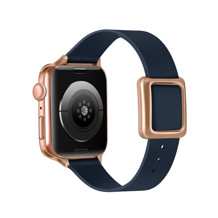 Cinturino magnetico con fibbia quadrata in oro rosa per la serie Apple Watch, 7 45mm / 6&SE&5&4 44mm / 3&2&1 42mm, 7 41mm / 6&SE&5&4 40mm / 3&2&1 38mm