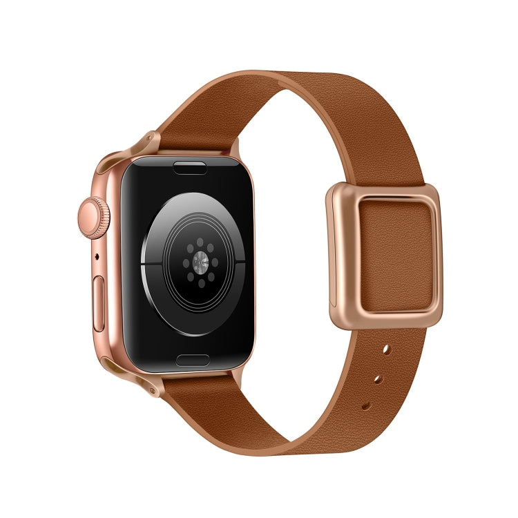 Cinturino magnetico con fibbia quadrata in oro rosa per la serie Apple Watch, 7 45mm / 6&SE&5&4 44mm / 3&2&1 42mm, 7 41mm / 6&SE&5&4 40mm / 3&2&1 38mm