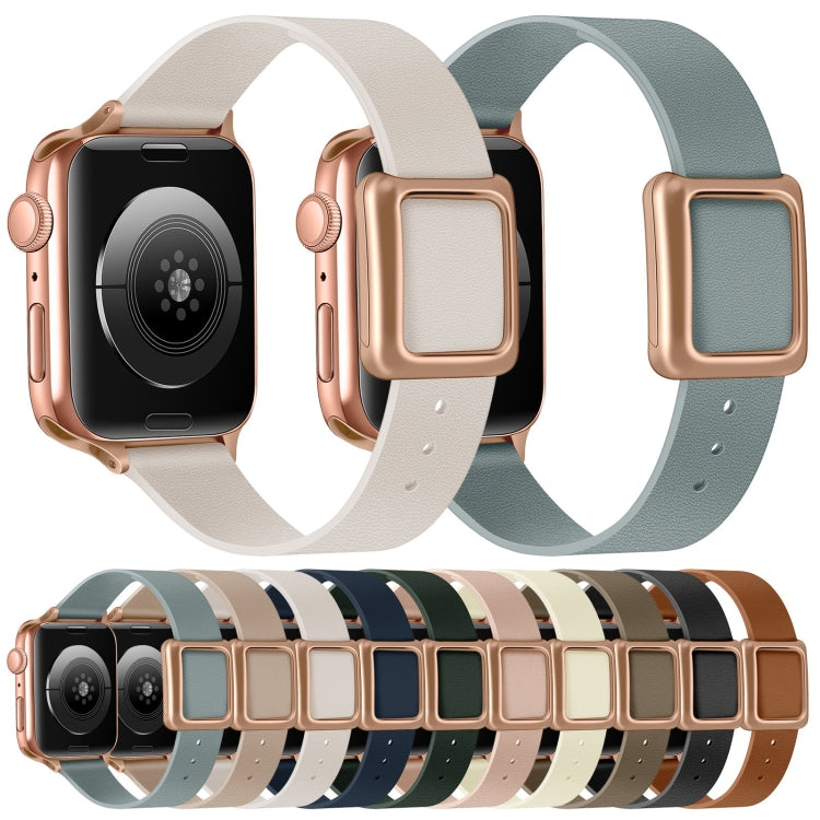 Cinturino magnetico con fibbia quadrata in oro rosa per la serie Apple Watch, 7 45mm / 6&SE&5&4 44mm / 3&2&1 42mm, 7 41mm / 6&SE&5&4 40mm / 3&2&1 38mm
