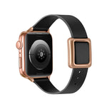 Cinturino magnetico con fibbia quadrata in oro rosa per la serie Apple Watch, 7 45mm / 6&SE&5&4 44mm / 3&2&1 42mm, 7 41mm / 6&SE&5&4 40mm / 3&2&1 38mm