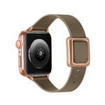 Cinturino magnetico con fibbia quadrata in oro rosa per la serie Apple Watch, 7 45mm / 6&SE&5&4 44mm / 3&2&1 42mm, 7 41mm / 6&SE&5&4 40mm / 3&2&1 38mm