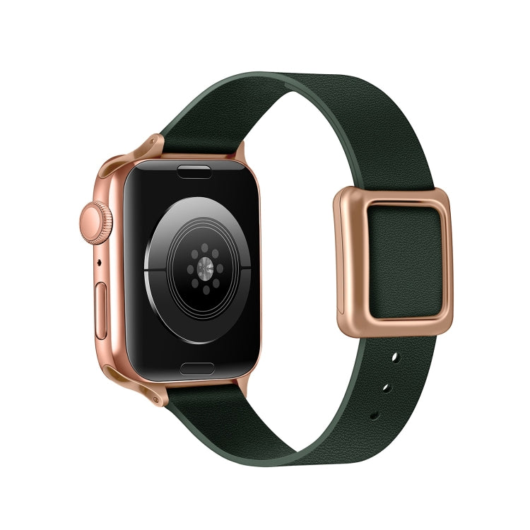 Cinturino magnetico con fibbia quadrata in oro rosa per la serie Apple Watch, 7 45mm / 6&SE&5&4 44mm / 3&2&1 42mm, 7 41mm / 6&SE&5&4 40mm / 3&2&1 38mm