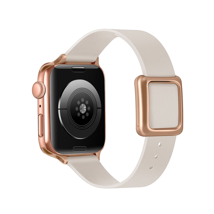 Cinturino magnetico con fibbia quadrata in oro rosa per la serie Apple Watch, 7 45mm / 6&SE&5&4 44mm / 3&2&1 42mm, 7 41mm / 6&SE&5&4 40mm / 3&2&1 38mm