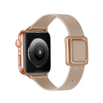 Cinturino magnetico con fibbia quadrata in oro rosa per la serie Apple Watch, 7 45mm / 6&SE&5&4 44mm / 3&2&1 42mm, 7 41mm / 6&SE&5&4 40mm / 3&2&1 38mm