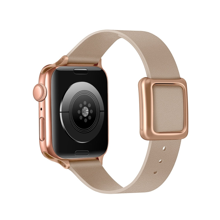 Cinturino magnetico con fibbia quadrata in oro rosa per la serie Apple Watch, 7 45mm / 6&SE&5&4 44mm / 3&2&1 42mm, 7 41mm / 6&SE&5&4 40mm / 3&2&1 38mm