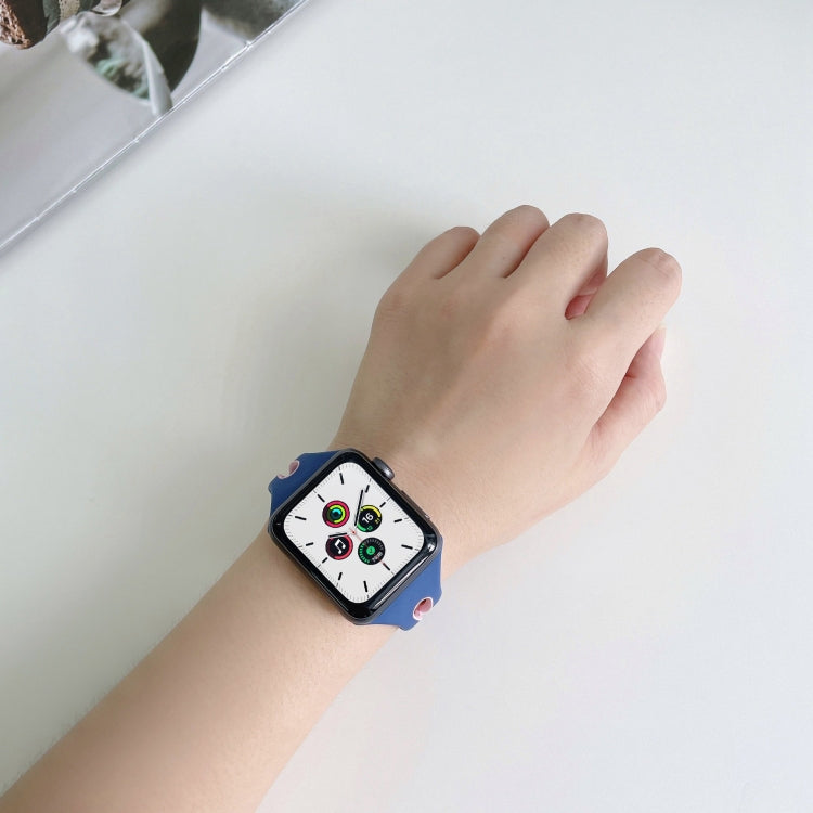 Cinturino in silicone con goccia d'acqua per Apple Watch Series, 7 45mm / 6&SE&5&4 44mm / 3&2&1 42mm, 7 41mm / 6&SE&5&4 40mm / 3&2&1 38mm