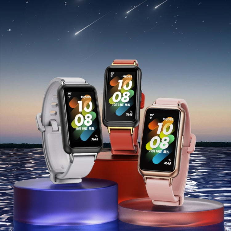 Cinturino per orologio in silicone traspirante MIJOBS, For Huawei Band 7 / 7 NFC