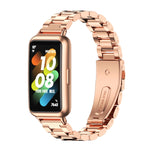 Cinturino per orologio MIJOBS in acciaio inossidabile con tre sfere in metallo, For Huawei Band 7 / 7 NFC