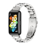 Cinturino per orologio MIJOBS in acciaio inossidabile con tre sfere in metallo, For Huawei Band 7 / 7 NFC