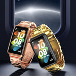 Cinturino per orologio MIJOBS in acciaio inossidabile con tre sfere in metallo, For Huawei Band 7 / 7 NFC