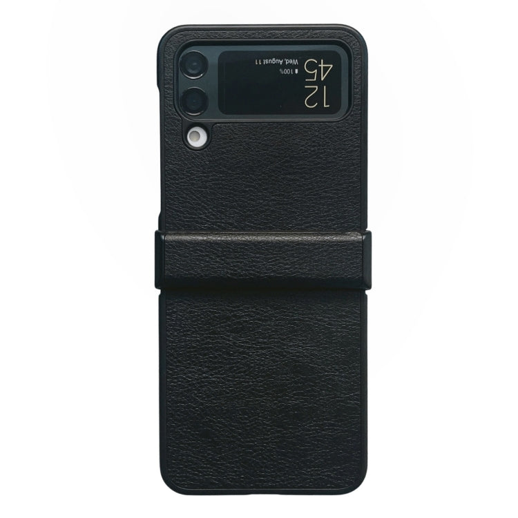 Custodia per telefono in PU con texture Litchi bicolore, For Samsung Galaxy Z Flip4 5G