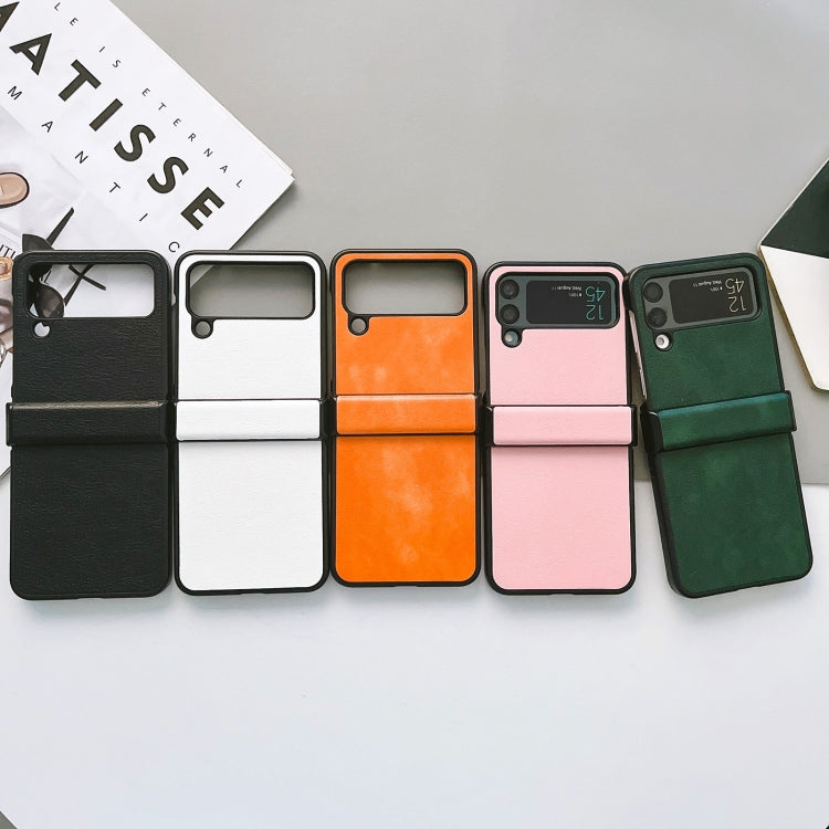 Custodia per telefono in PU con texture Litchi bicolore, For Samsung Galaxy Z Flip4 5G