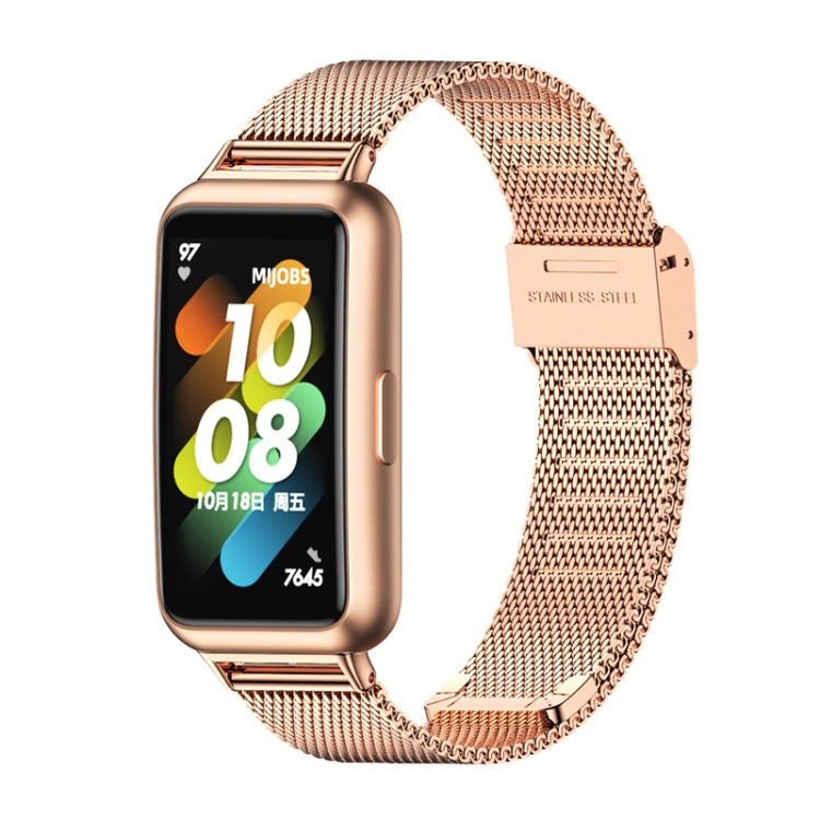 Cinturino per orologio in acciaio inossidabile con fibbia Milano MIJOBS, For Huawei Band 7 / 7 NFC