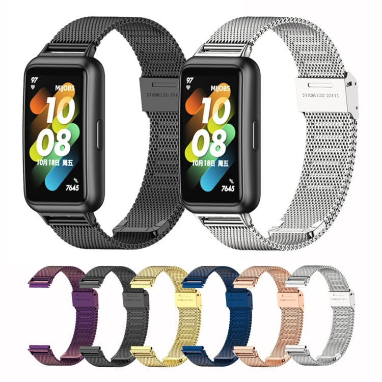 Cinturino per orologio in acciaio inossidabile con fibbia Milano MIJOBS, For Huawei Band 7 / 7 NFC