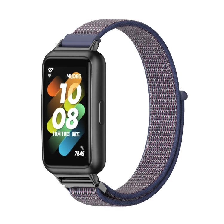 Cinturino per orologio in nylon traspirante Mijobs, For Huawei Band 7 / 7 NFC