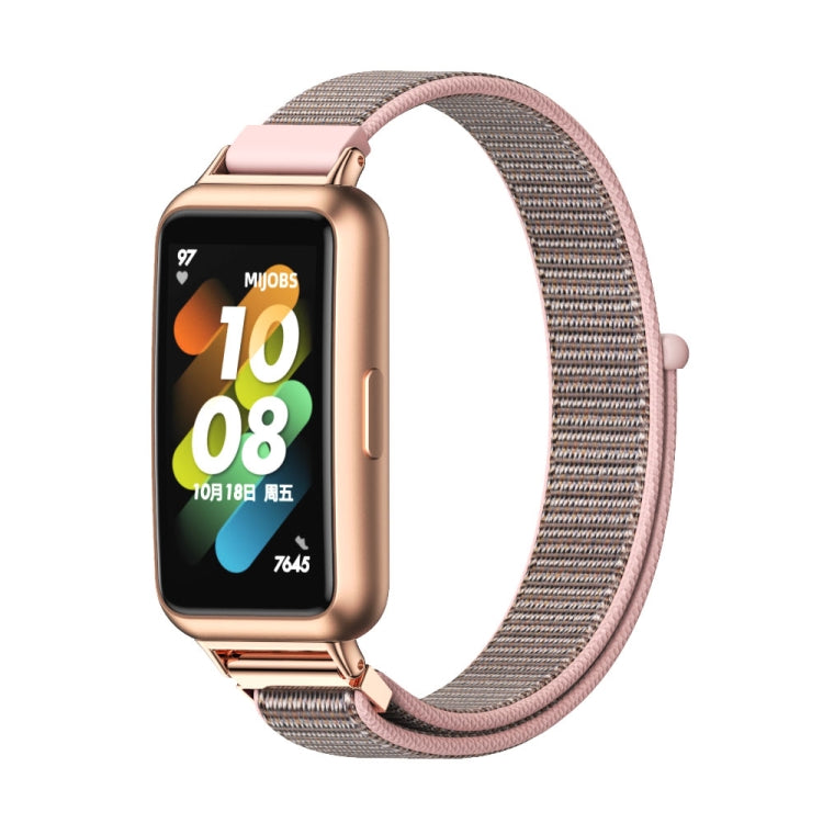 Cinturino per orologio in nylon traspirante Mijobs, For Huawei Band 7 / 7 NFC