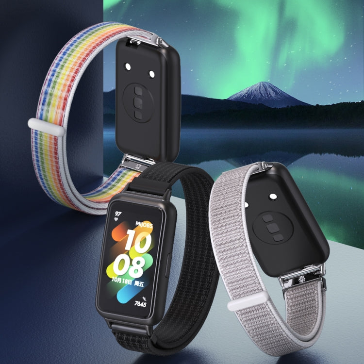 Cinturino per orologio in nylon traspirante Mijobs, For Huawei Band 7 / 7 NFC
