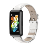 MIJOBS Cinturino per orologio in pelle di vacchetta, For Huawei Band 7 / 7 NFC