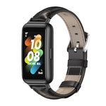 MIJOBS Cinturino per orologio in pelle di vacchetta, For Huawei Band 7 / 7 NFC