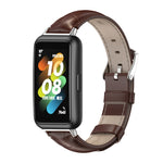 MIJOBS Cinturino per orologio in pelle di vacchetta, For Huawei Band 7 / 7 NFC